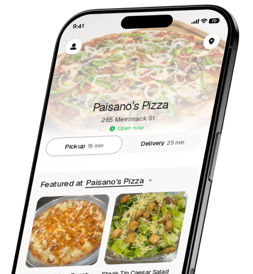 Paisano's Pizza app preview