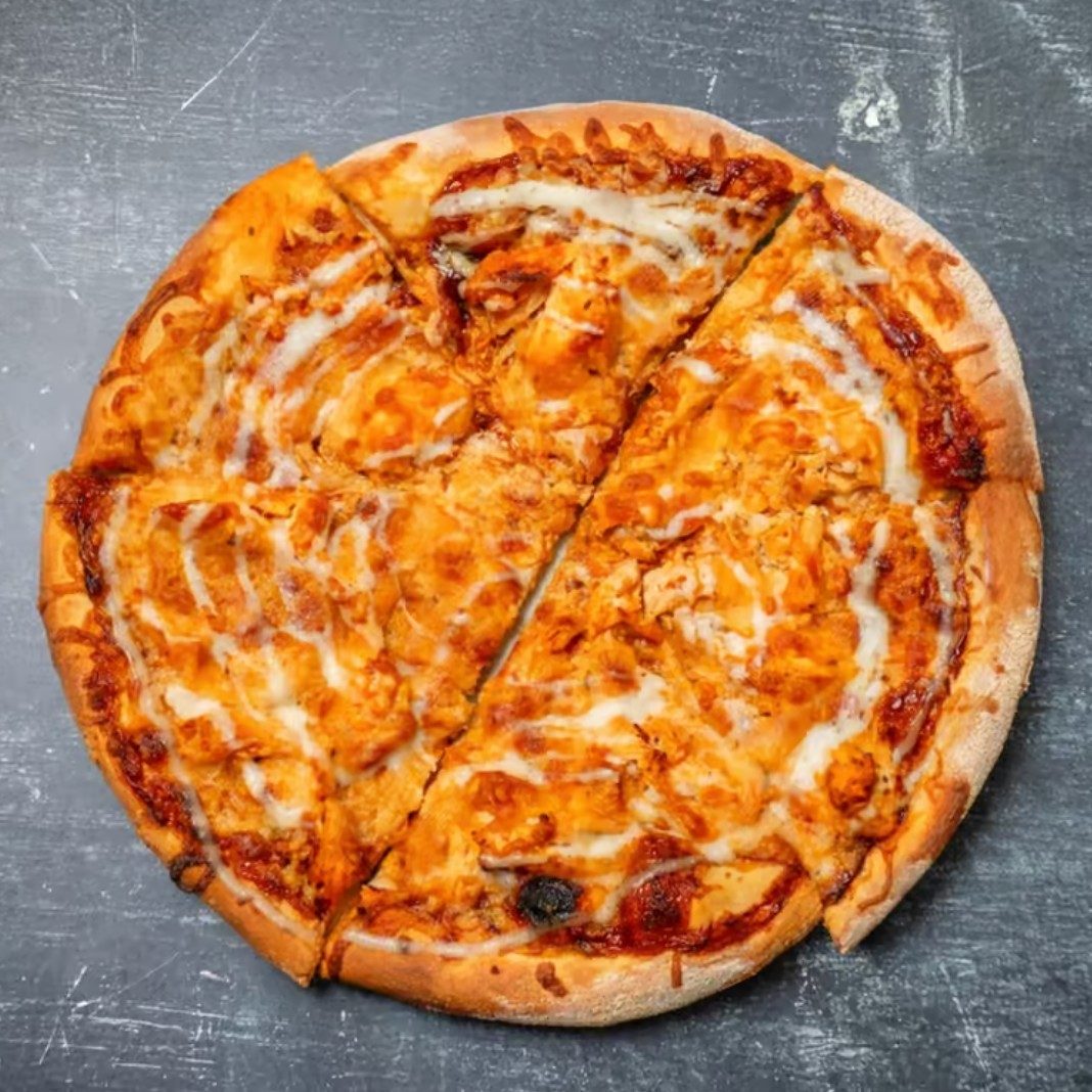 Buffalo Chicken Ranch Pizza.