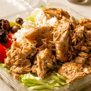 Grilled Chicken Kabob Salad with Feta